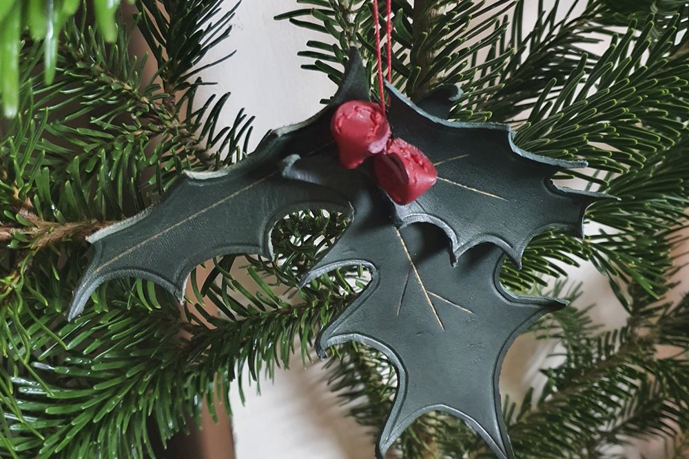 Weihnachten macht aus Leder natürlich